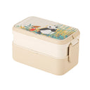 2 in 1 Bamboo Bento Lunch Box | Eco-Friendly Tiffin Box with Cutlery