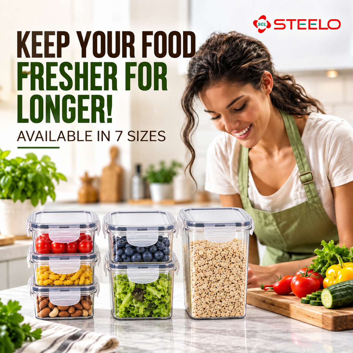 SoFresh SoClick Container 800ml 2pcs Set | Click-Lock Food Containers